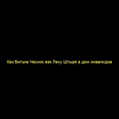 Как Витька Чеснок вез Леху Штыря в дом инвалидов